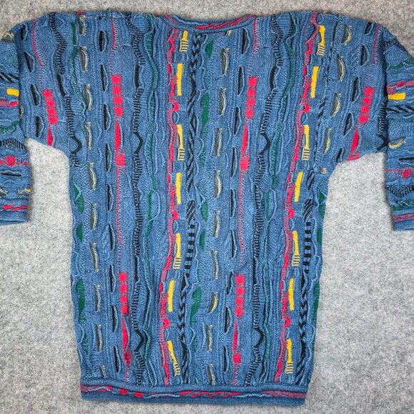 COOGI Blues 3D Cotton Knit Crewneck Sweater Men's XL Vintage Australia 1990s - Picture 2 of 7